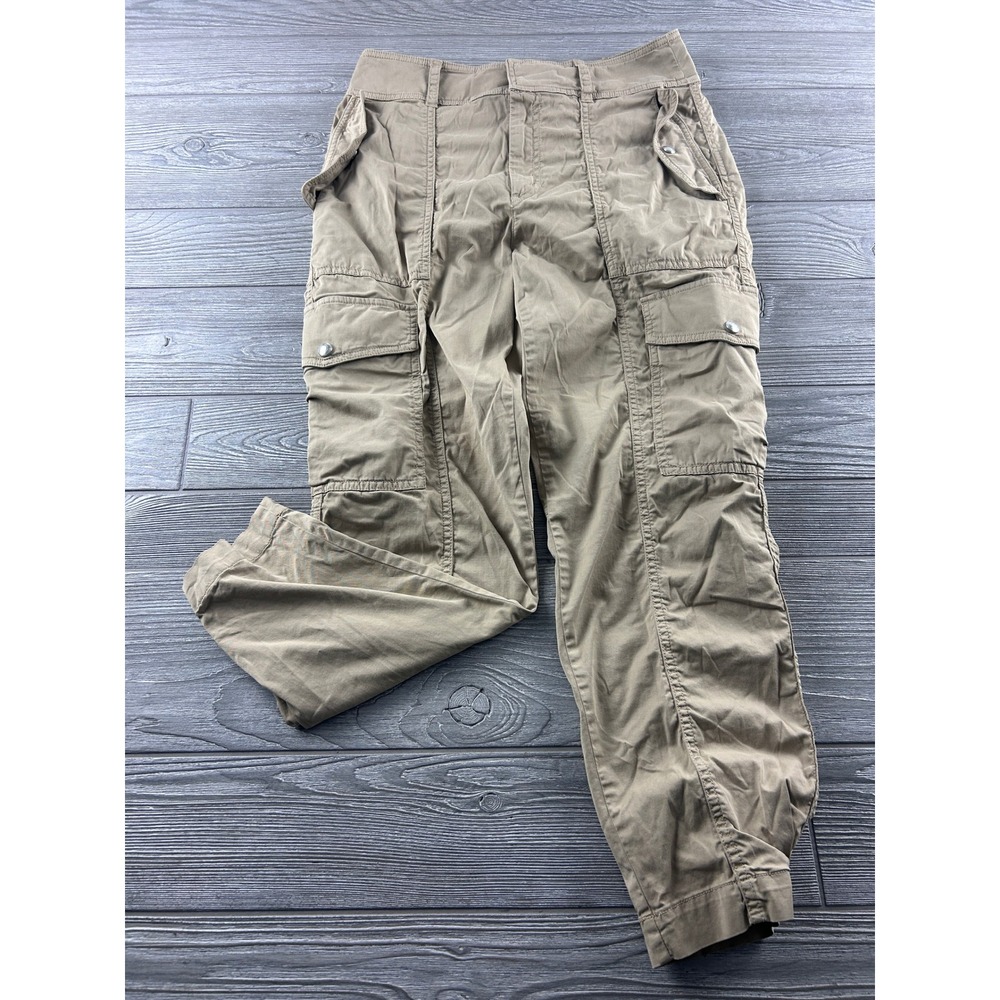 Lauren Ralph Lauren Womens Khaki Tan Cargo Utility Pants Size 6 Stretch Cotton